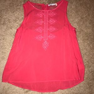 Francesca's Embellished coral Tank top